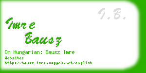 imre bausz business card